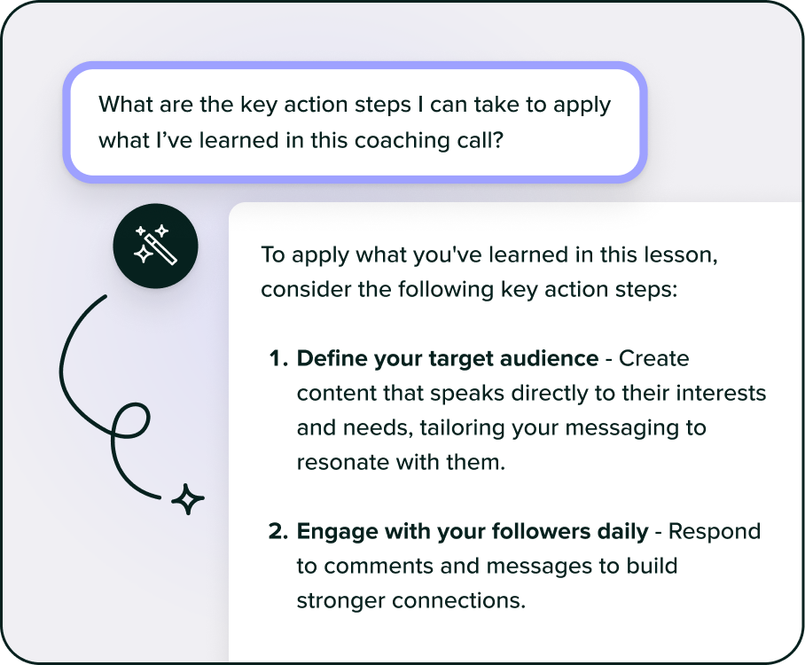 AI summaries and takeaways for your coaching calls