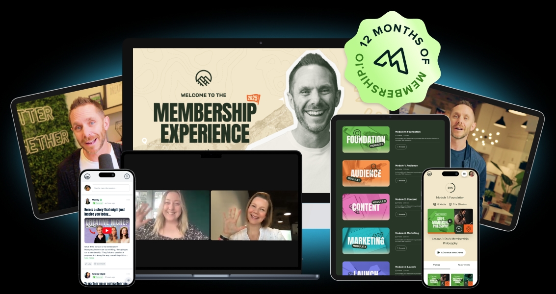 The Membership Experience - 12 months of software, training, and coaching