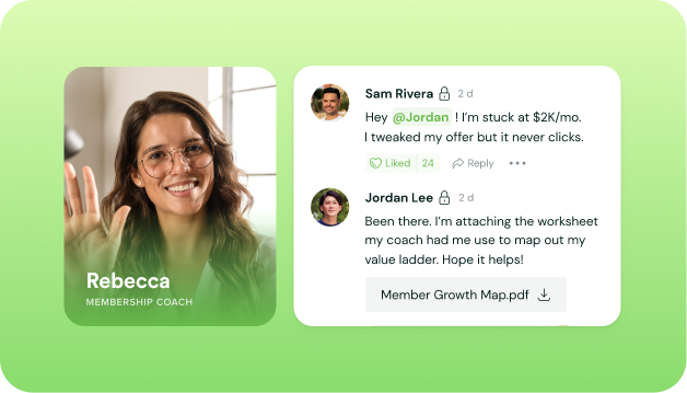 Build to $10K/month with<br class="hidden md:block">expert coaching and community